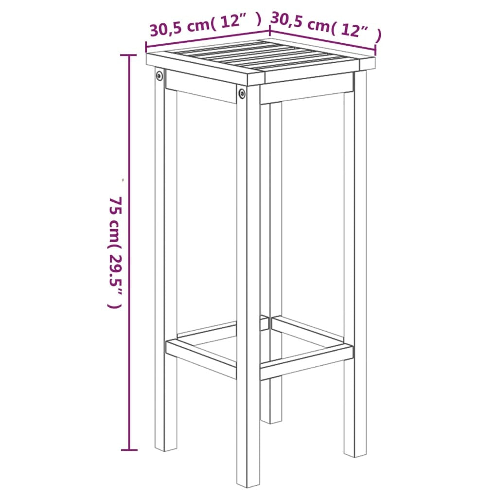 7 Piece Patio Bar Set Solid Wood Acacia
