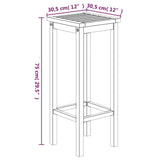 7 Piece Patio Bar Set Solid Wood Acacia