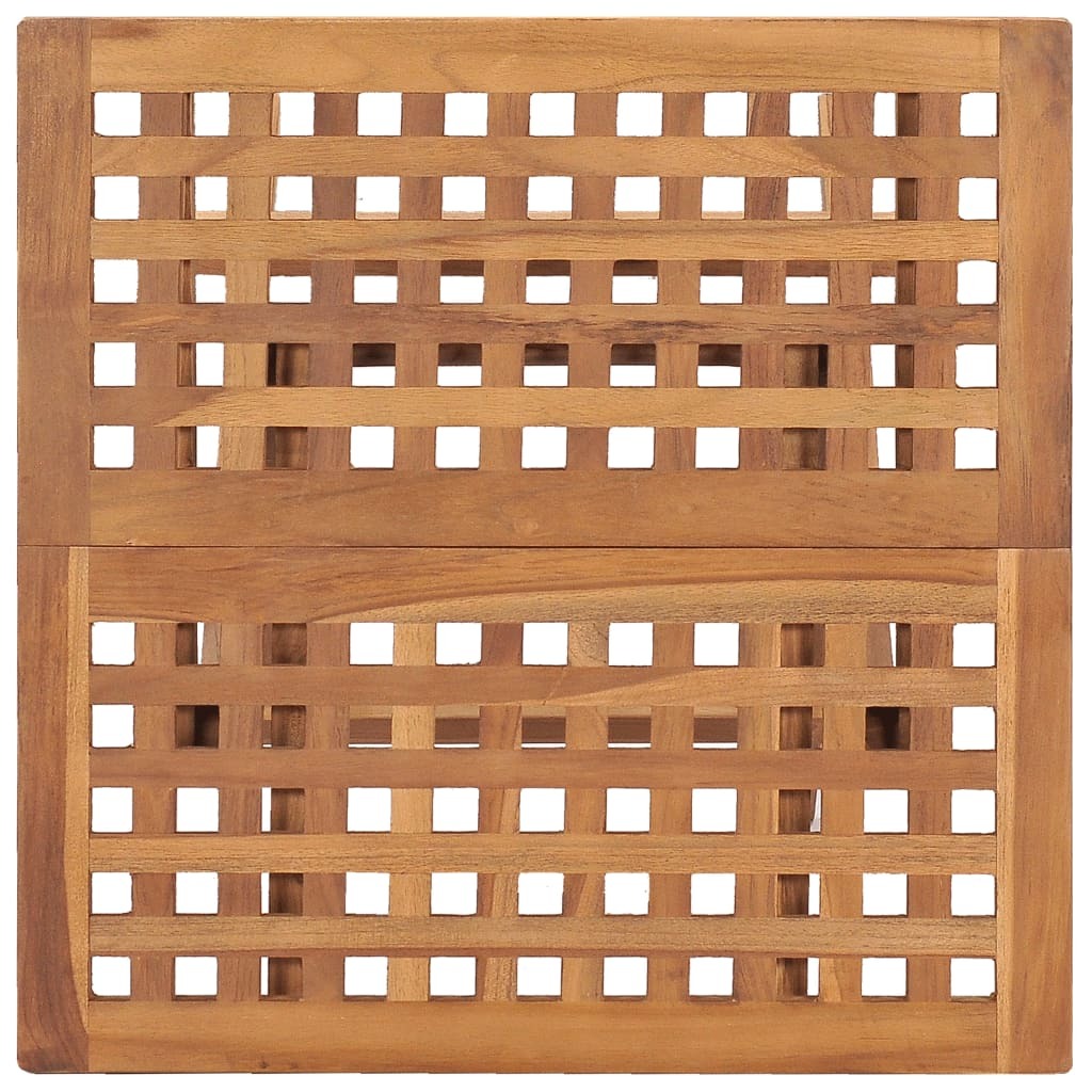 3 Piece Folding Patio Dining Set Solid Teak Wood