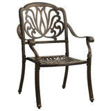 Patio Chairs 2 pcs Cast Aluminum Bronze