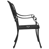 Patio Chairs 2 pcs Cast Aluminum Black