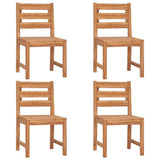 5 Piece Patio Dining Set Solid Wood Teak