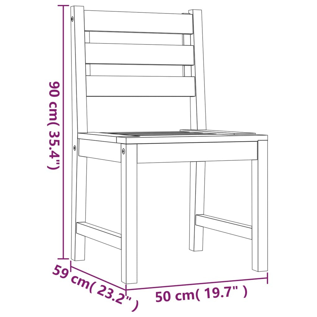 5 Piece Patio Dining Set Solid Wood Teak