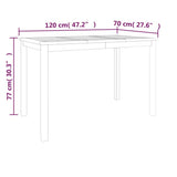 5 Piece Patio Dining Set Solid Wood Teak