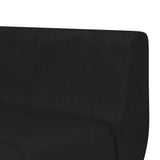 L-shaped Sofa Bed Black 108.3"x55.1"x27.6" Velvet