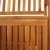 Storage Bench 66.9" Solid Wood Acacia