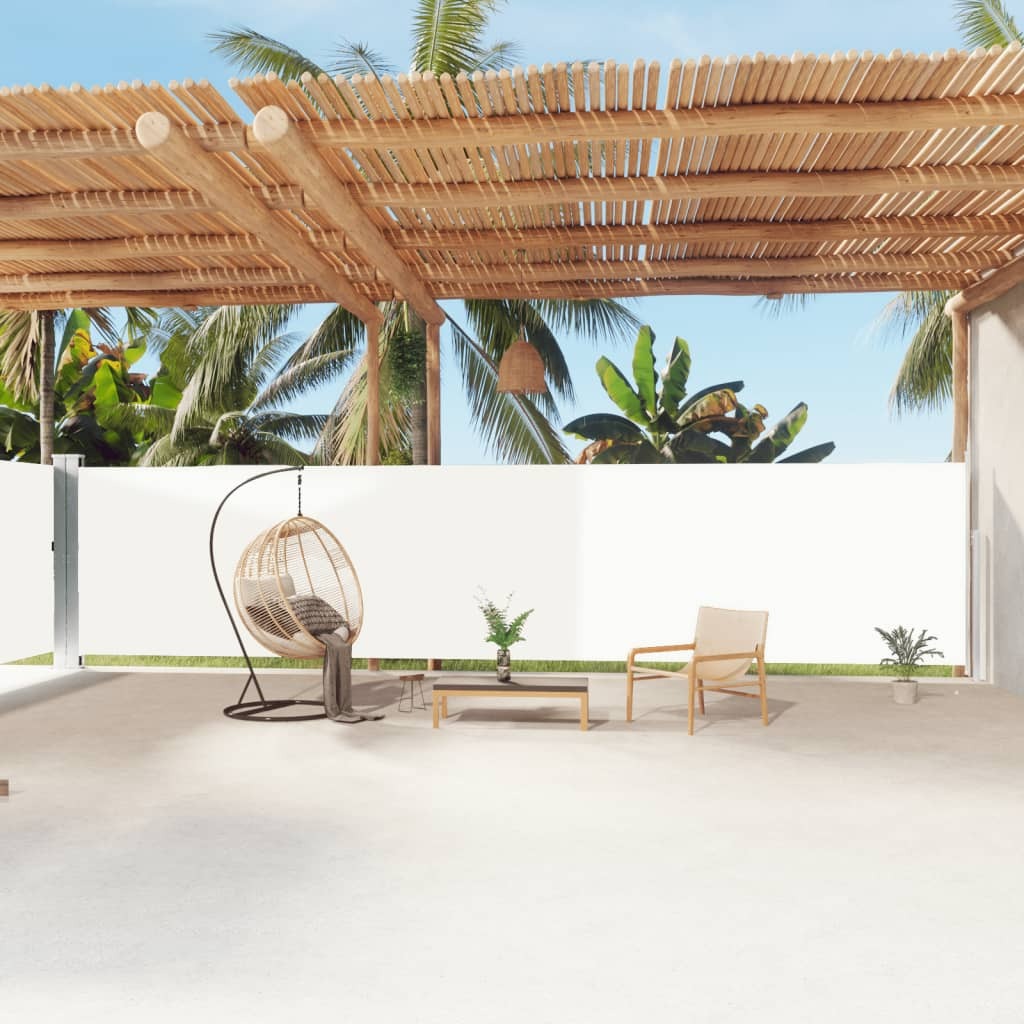 Retractable Side Awning Cream 70.9"x472.4