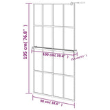 Walk-in Shower Wall with Shelf Black 39.4"x76.8" ESG Glass&Aluminum