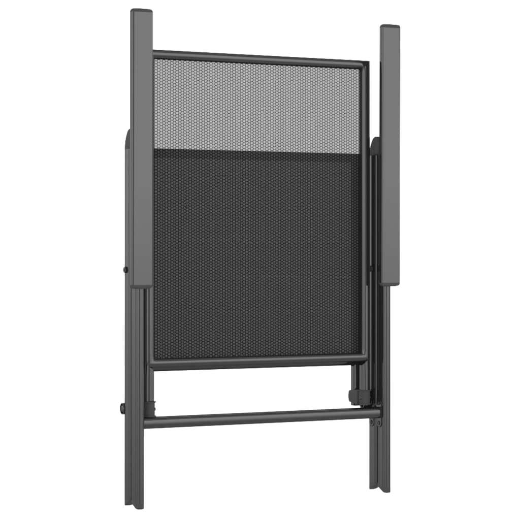 7 Piece Patio Dining Set Anthracite Steel