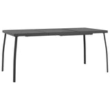 7 Piece Patio Dining Set Anthracite Steel