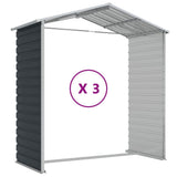 Garden Shed Anthracite 75.2"x118.1"x78" Galvanized Steel