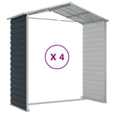Garden Shed Anthracite 75.2"x151.6"x78" Galvanized Steel