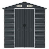 Garden Shed Anthracite 75.2"x218.5"x78" Galvanized Steel