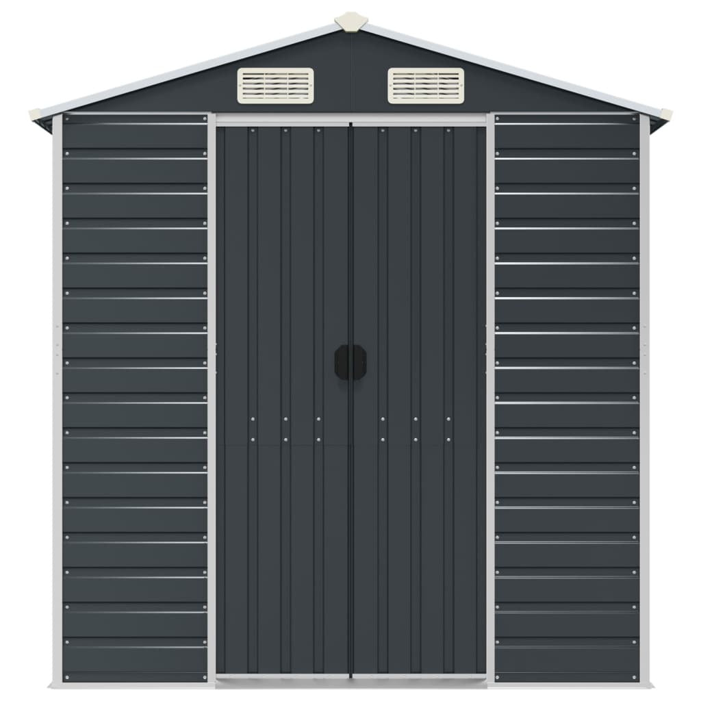 Garden Shed Anthracite 75.2"x218.5"x78" Galvanized Steel