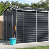 Garden Shed Anthracite 75.2"x252"x78" Galvanized Steel