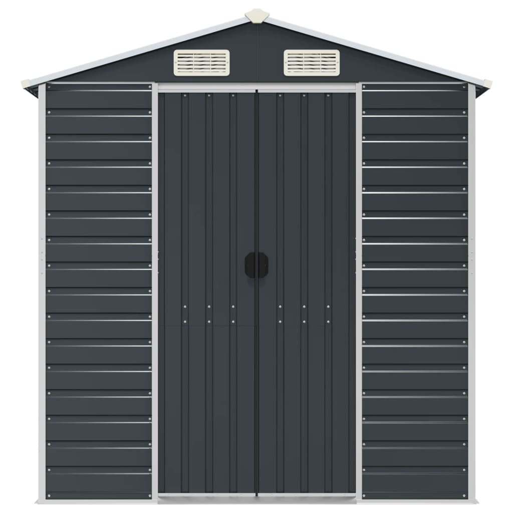 Garden Shed Anthracite 75.2"x285.4"x78" Galvanized Steel