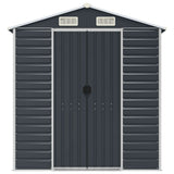 Garden Shed Anthracite 75.2"x285.4"x78" Galvanized Steel