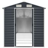 Garden Shed Anthracite 75.2"x318.9"x78" Galvanized Steel