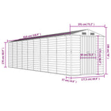 Garden Shed Anthracite 75.2"x318.9"x78" Galvanized Steel