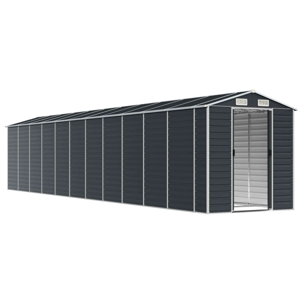 Garden Shed Anthracite 75.2"x385.8"x78" Galvanized Steel