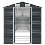 Garden Shed Anthracite 75.2"x385.8"x78" Galvanized Steel