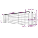 Garden Shed Anthracite 75.2"x385.8"x78" Galvanized Steel