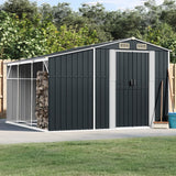 Garden Shed Anthracite 109.1" x 109.8" x 70.5" Galvanized Steel