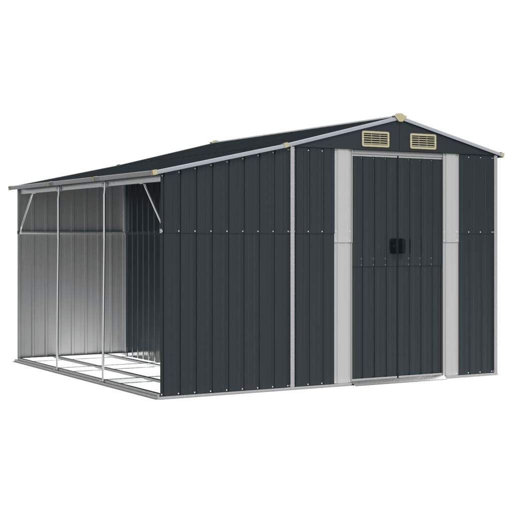 Garden Shed Anthracite 109.1" x 109.8" x 70.5" Galvanized Steel