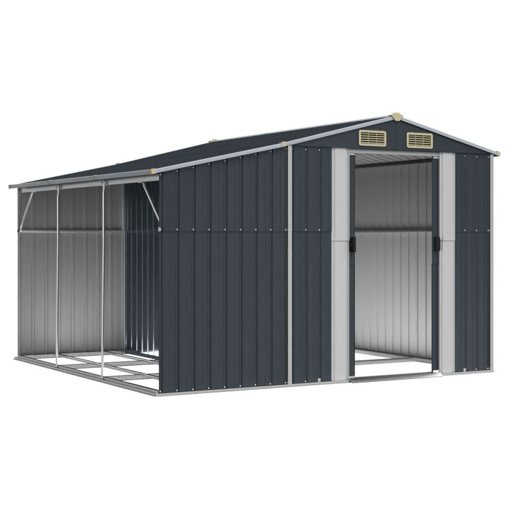 Garden Shed Anthracite 109.1" x 109.8" x 70.5" Galvanized Steel