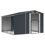Garden Shed Anthracite 109.1" x 109.8" x 70.5" Galvanized Steel