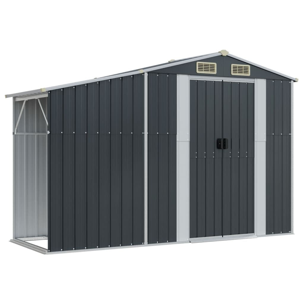 Garden Shed Anthracite 109.1" x 109.8" x 70.5" Galvanized Steel