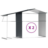 Garden Shed Anthracite 109.1" x 109.8" x 70.5" Galvanized Steel