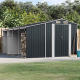Garden Shed Anthracite 109.1"x143.9"x70.5" Galvanized Steel
