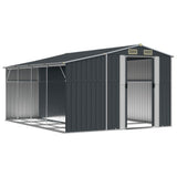 Garden Shed Anthracite 109.1"x143.9"x70.5" Galvanized Steel