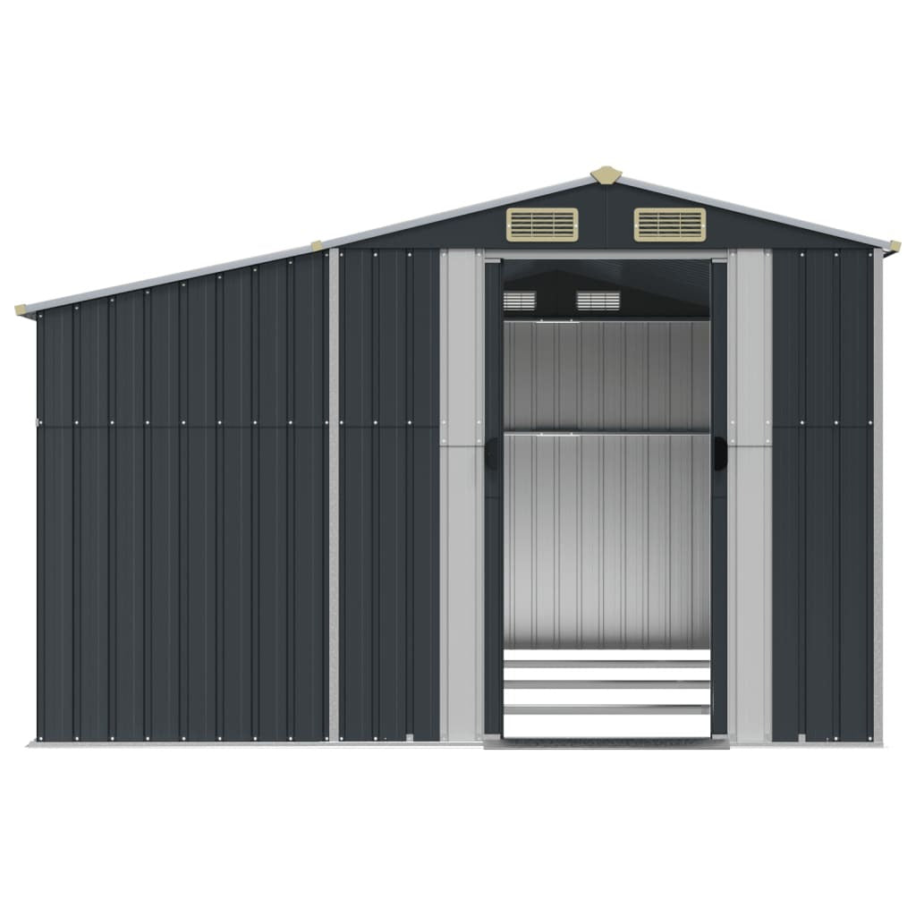 Garden Shed Anthracite 109.1"x143.9"x70.5" Galvanized Steel