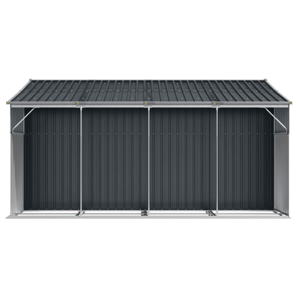 Garden Shed Anthracite 109.1"x143.9"x70.5" Galvanized Steel