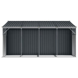 Garden Shed Anthracite 109.1"x143.9"x70.5" Galvanized Steel
