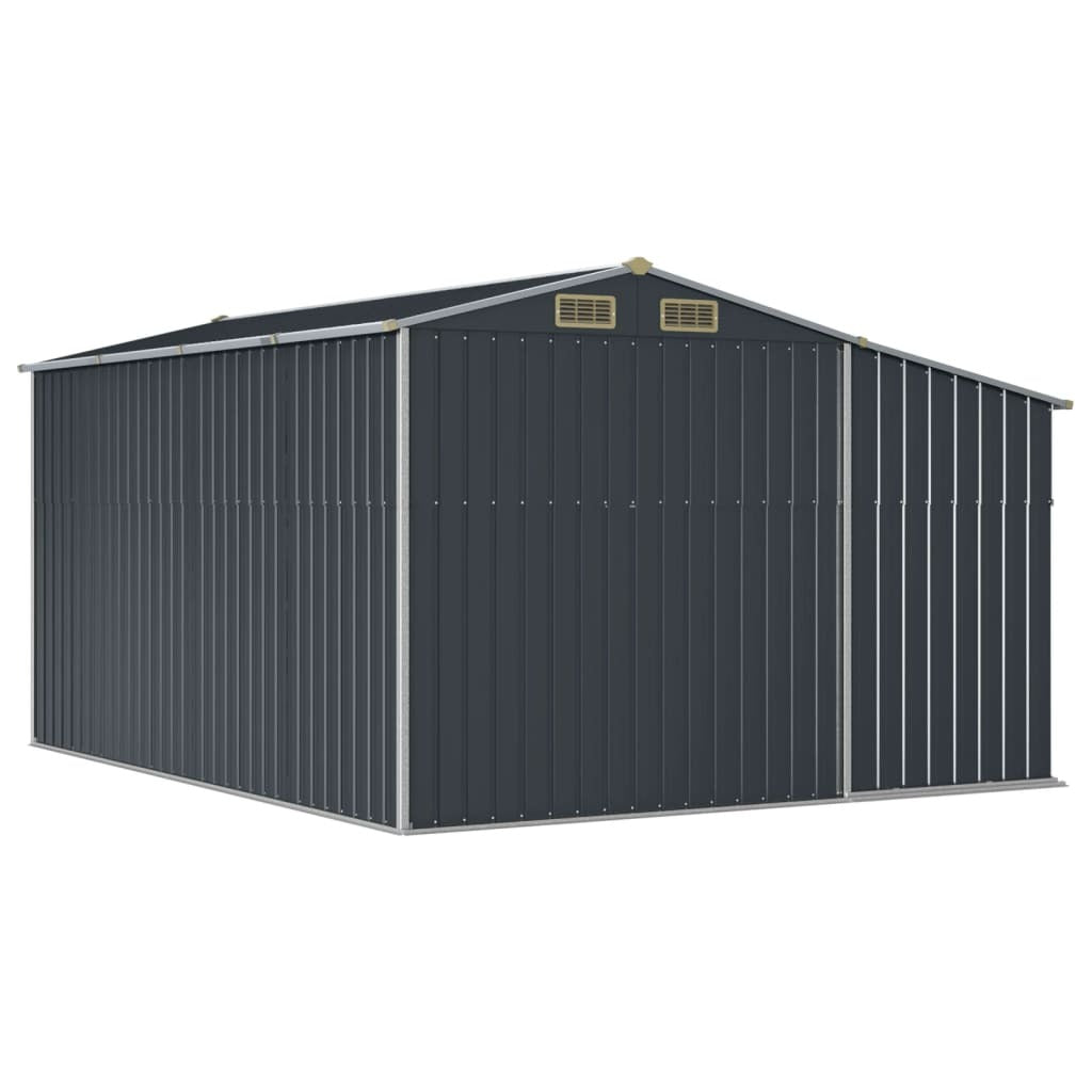 Garden Shed Anthracite 109.1"x143.9"x70.5" Galvanized Steel
