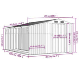 Garden Shed Anthracite 109.1"x143.9"x70.5" Galvanized Steel