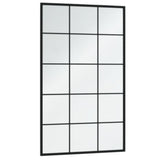 Wall Mirrors 6 pcs Black 39.4"x23.6" Metal