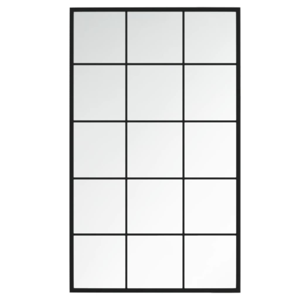Wall Mirrors 6 pcs Black 39.4"x23.6" Metal