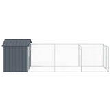 Dog House with Roof Anthracite 46.1"x159.4"x48.4" Galvanized Steel