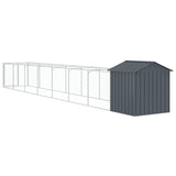 Dog House with Roof Anthracite 46.1"x320.1"x48.4" Galvanized Steel