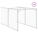 Dog House with Roof Light Gray 46.1"x480.7"x48.4" Galvanized Steel