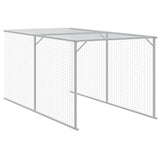 Chicken Cage with Run Anthracite 43.3"x239.8"x43.3" Galvanized Steel