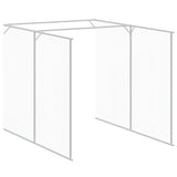 Dog House with Run Anthracite 65"x179.1"x71.3" Galvanized Steel