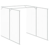 Dog House with Run Anthracite 65"x259.4"x71.3" Galvanized Steel