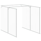 Dog House with Run Anthracite 65"x339.8"x71.3" Galvanized Steel