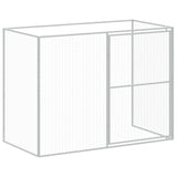 Dog House with Run Anthracite 84.3"x99.6"x71.3" Galvanized Steel