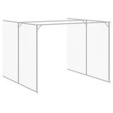 Dog House with Run Anthracite 84.3"x179.9"x71.3" Galvanized Steel
